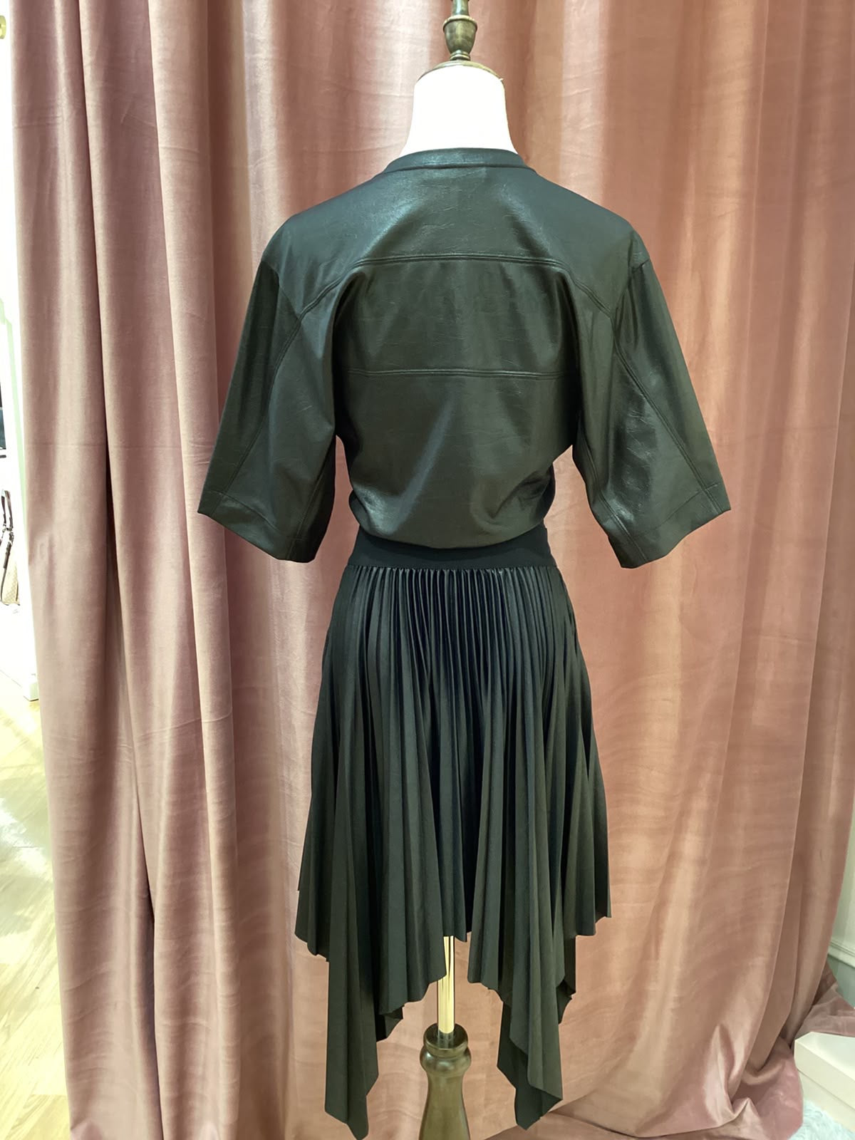 Givenchy Vintage Black Cotton Short Sleeve Dress