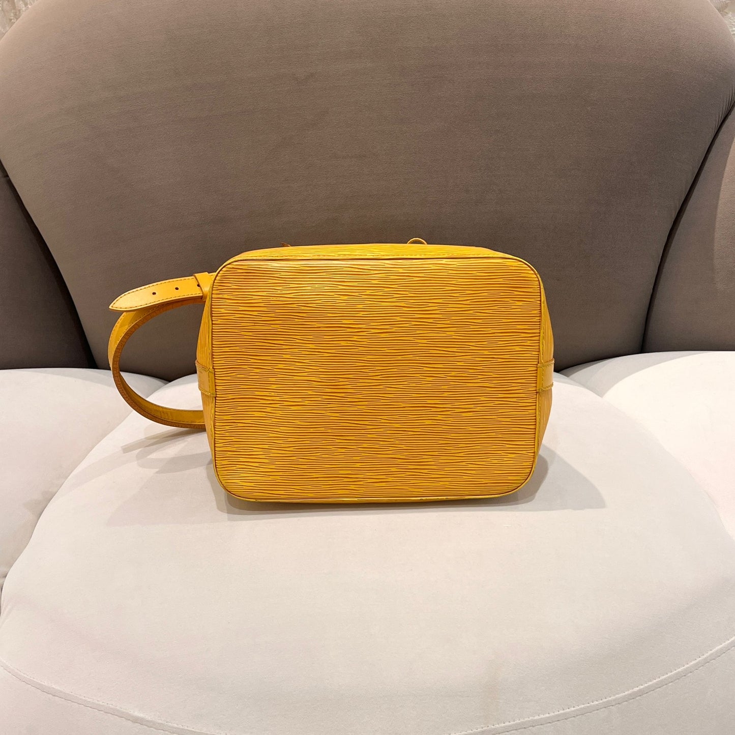 Louis Vuitton Vintage Epi Petit Noe Yellow Leather Shoulder Bag