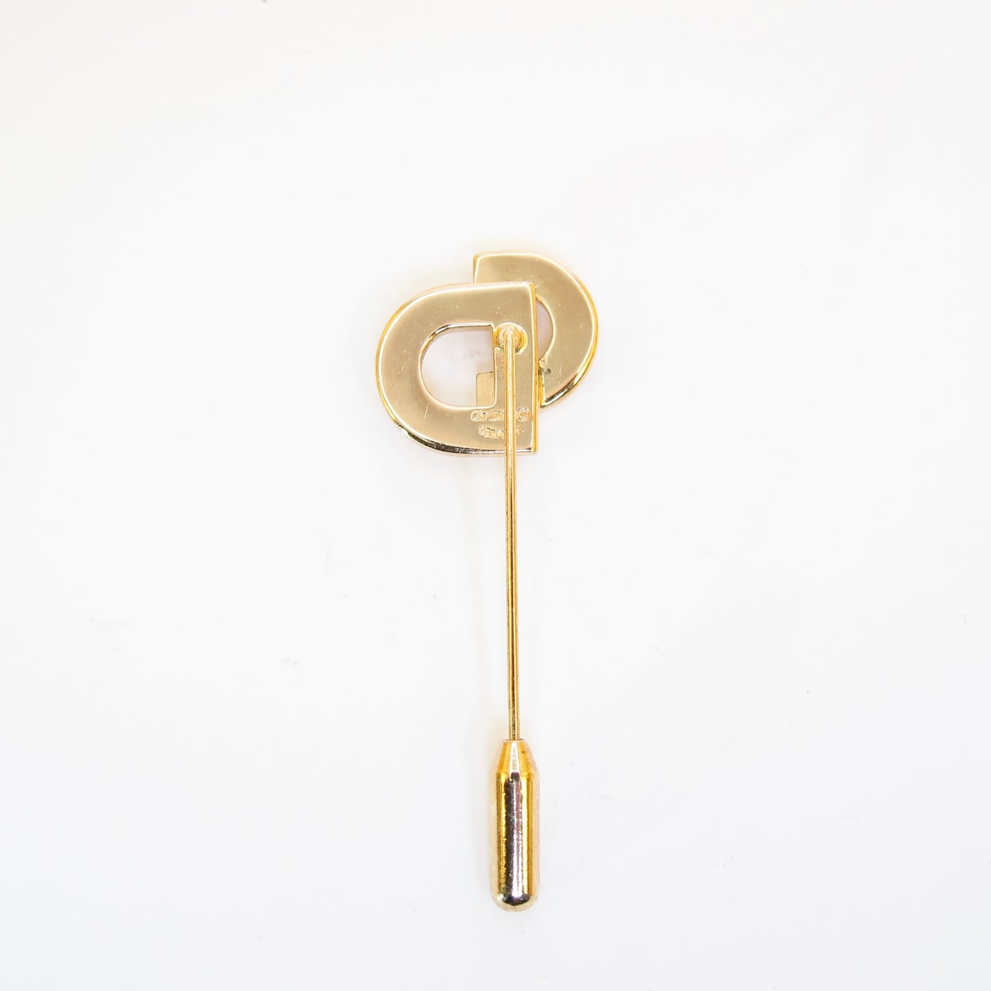 Christian Dior Vintage CD Logo Golden Brooch