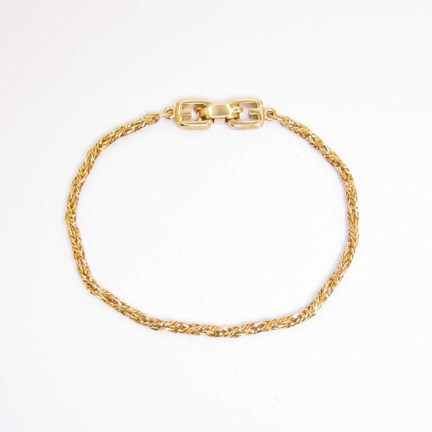 Givenchy Vintage Braided Chain Golden Bracelet
