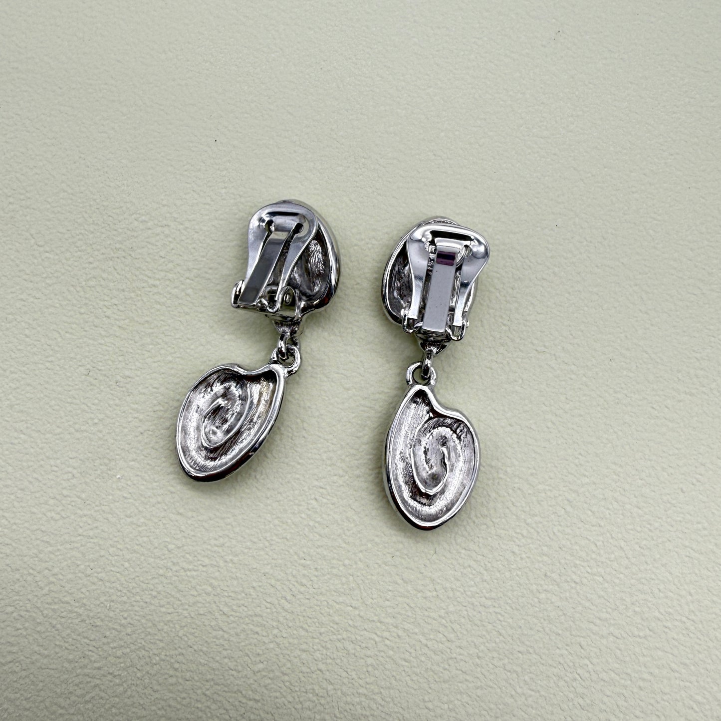 Givenchy Vintage Stylish Silver Clip-on Earrings