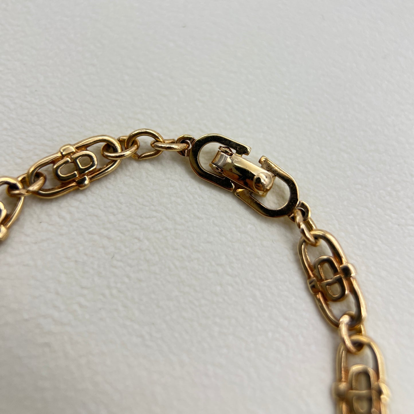 Christian Dior Vintage CD Logo Golden Bracelet