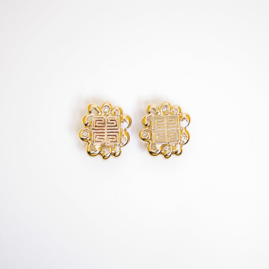 Givenchy Vintage 4G Logo Stylish Golden Clip-on Earrings