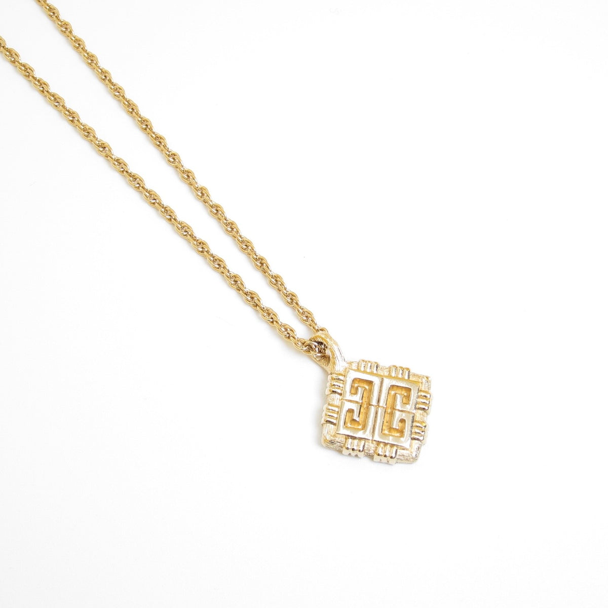 Givenchy Vintage 4G Diamond Pendant Necklace