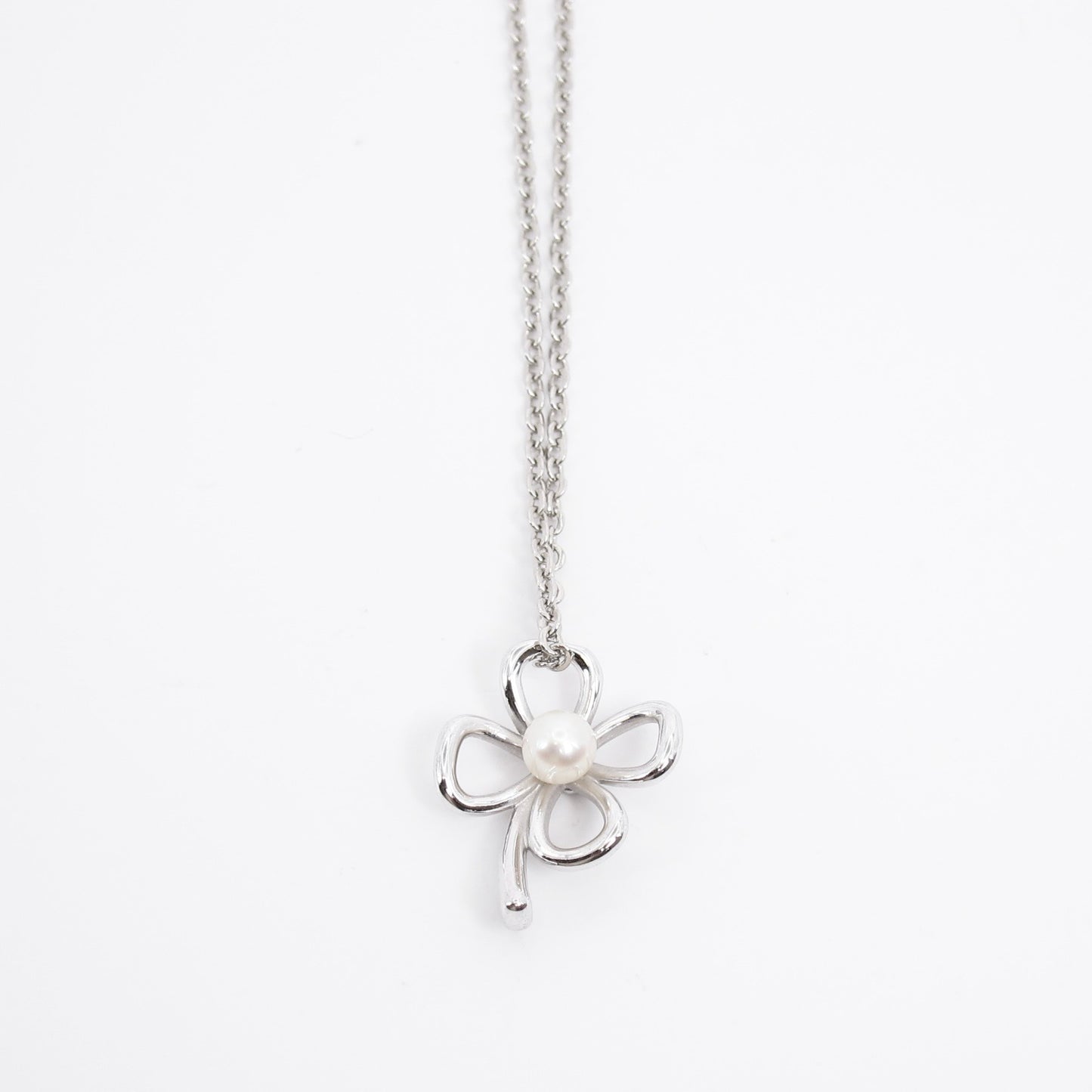 Tasaki Vintage Flower with Pearl Silver Necklace