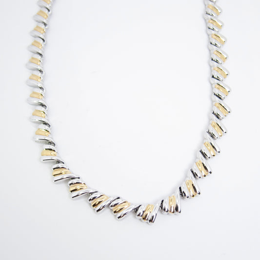 Nina Ricci Vintage Stylish Two Tone Necklace