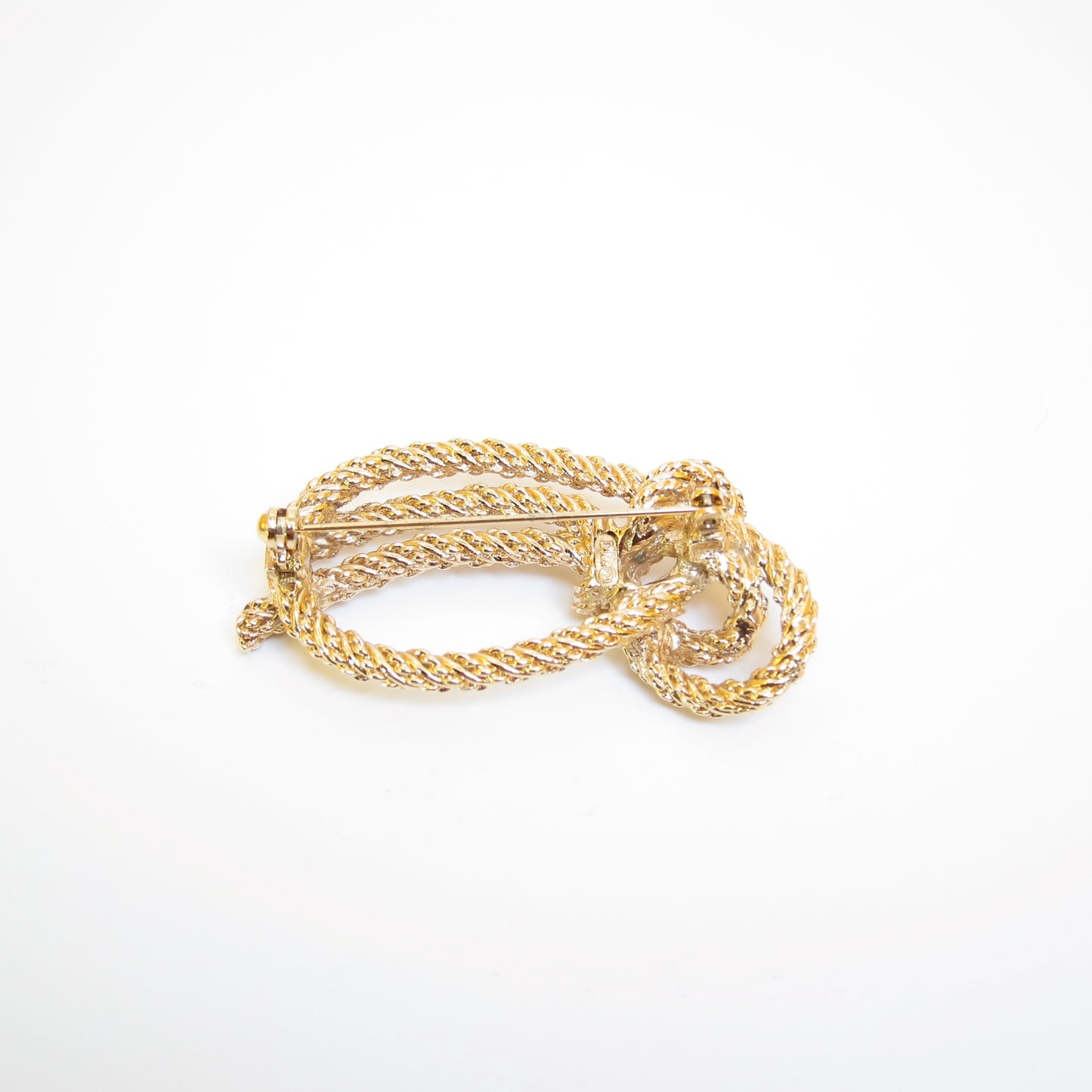 Christian Dior Vintage Knot Motif Golden Brooch