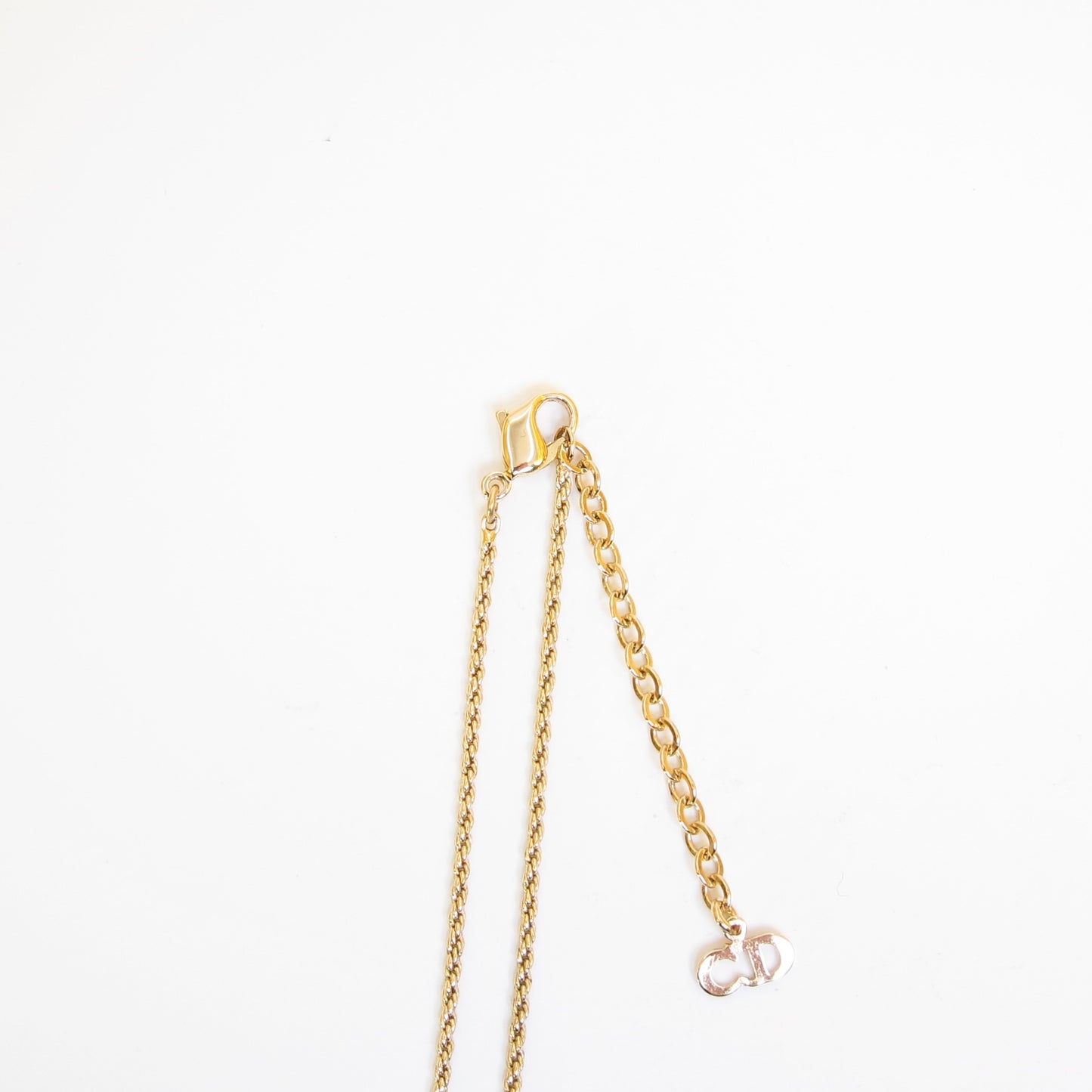 Christian Dior Vintage Round Shape with Rhinestone Golden Necklace