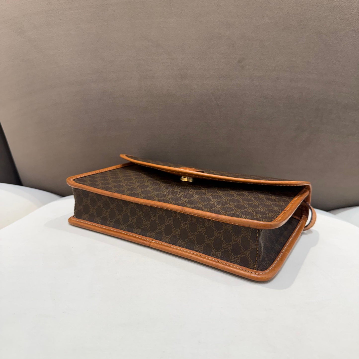 Celine Vintage Macadam Canvas Shoulder Bag