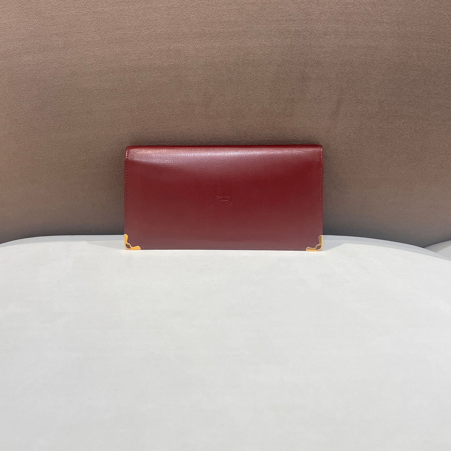 Cartier Vintage Bordeaux Leather Slim Long Wallet
