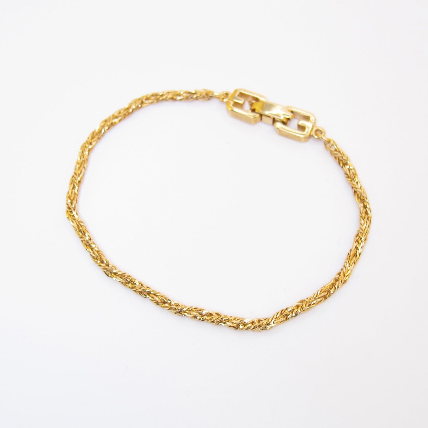 Givenchy Vintage Braided Chain Golden Bracelet