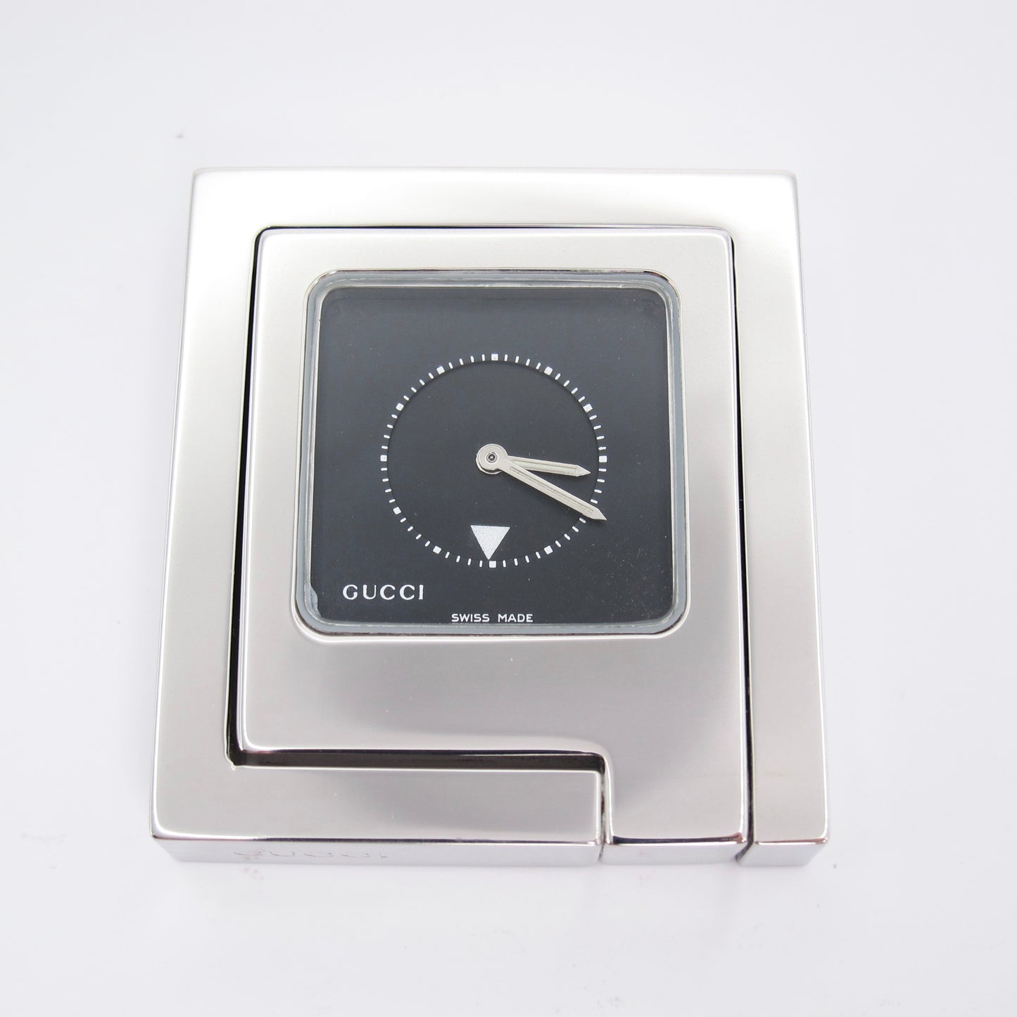Gucci Vintage Black Square Face Table Clock