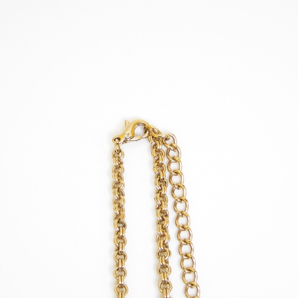 Christian Dior Vintage Four-Crystal CD Necklace