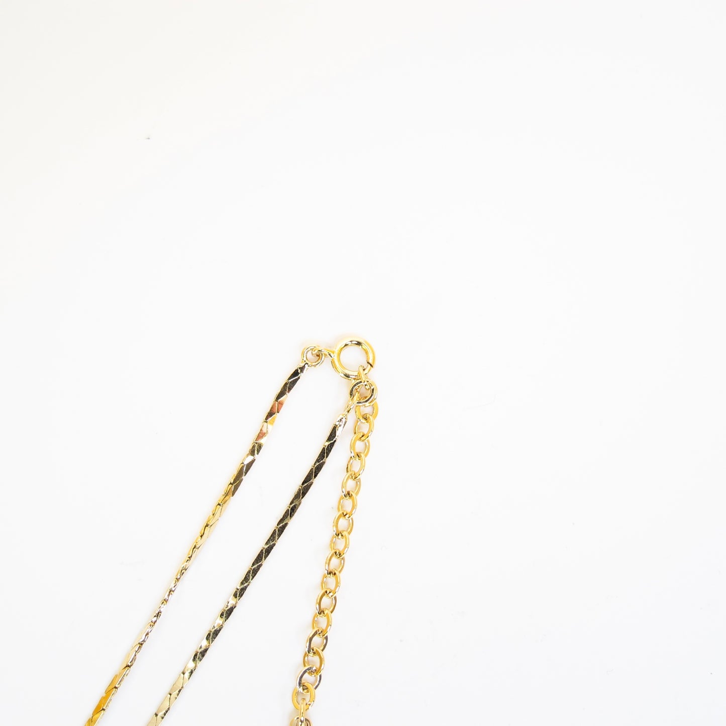 Christian Dior Vintage Heart Motif with Rhinestone Golden Necklace