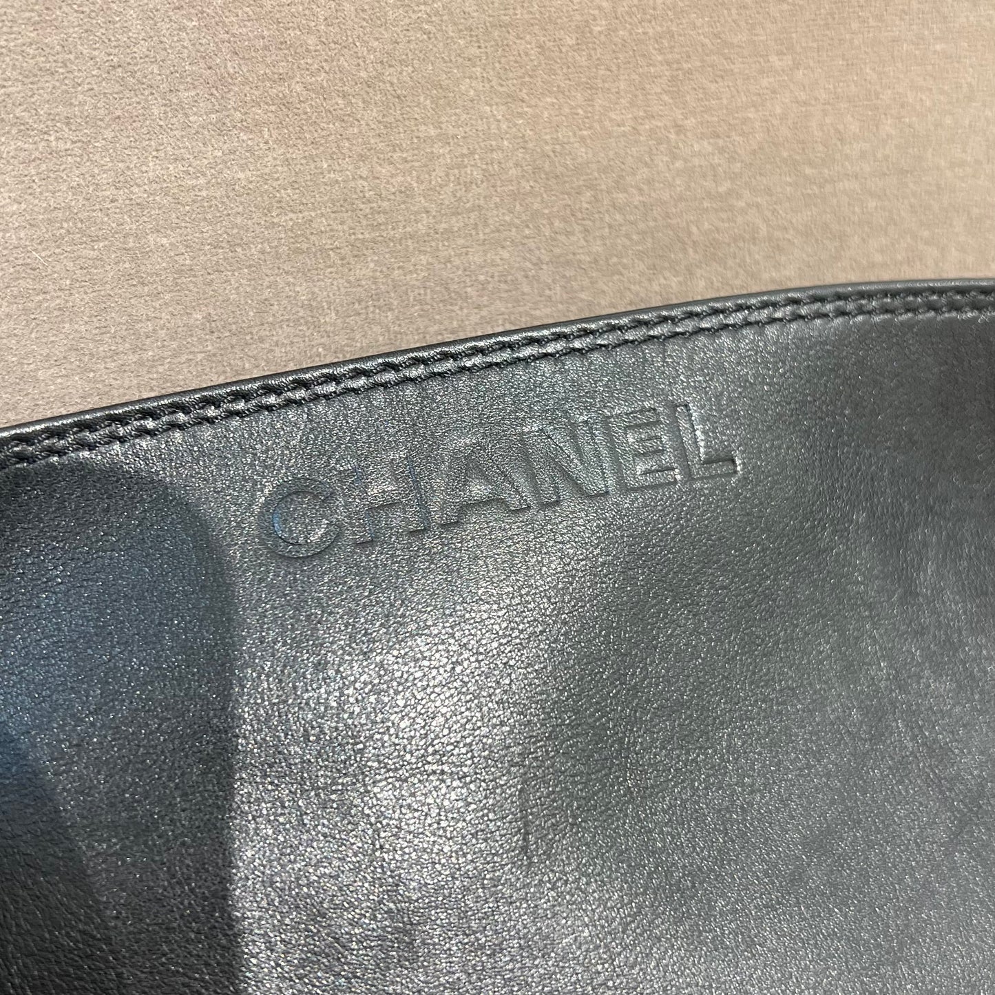 Chanel Vintage Black Lambskin Tote Bag