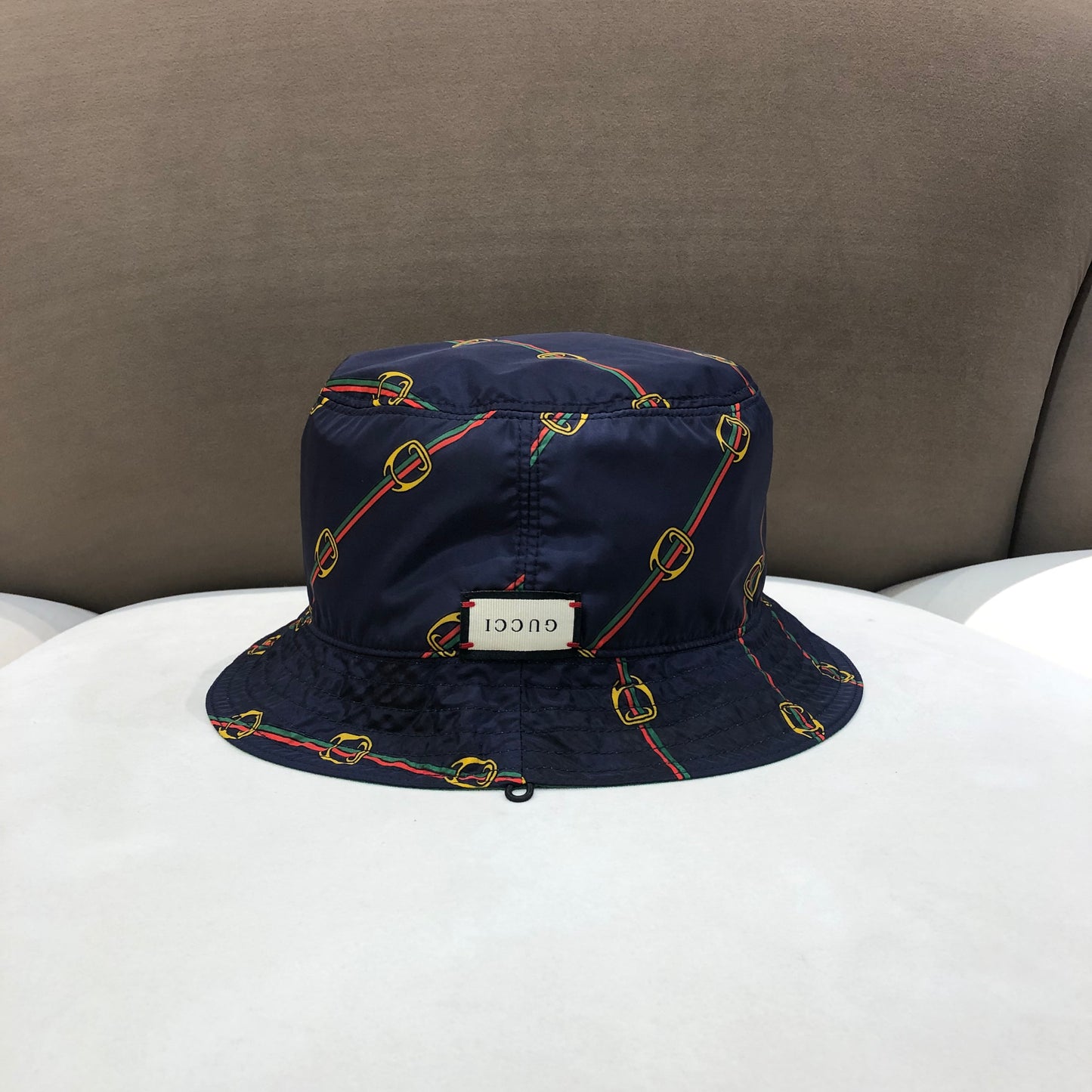 Gucci Vintage Reversible Green Nylon Bucket Hat