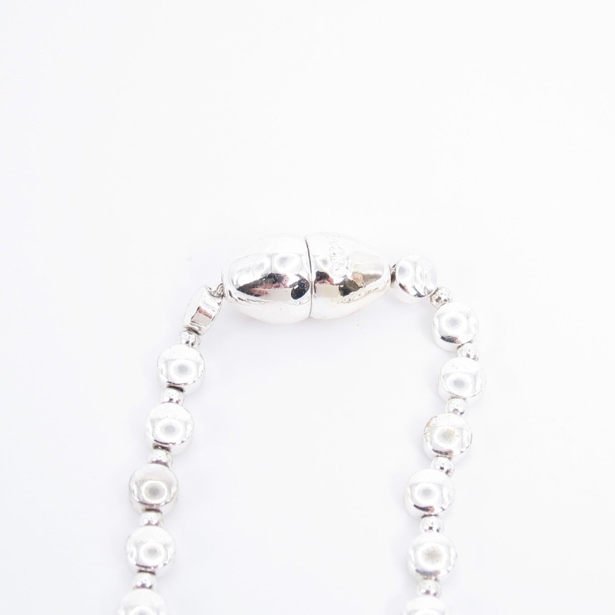Monet Vintage Silver Bead Chain Necklace
