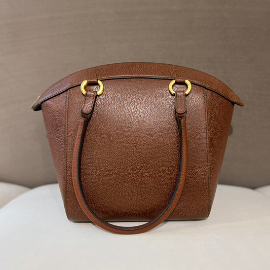 Delvaux Vintage Brown Leather Shoulder Bag