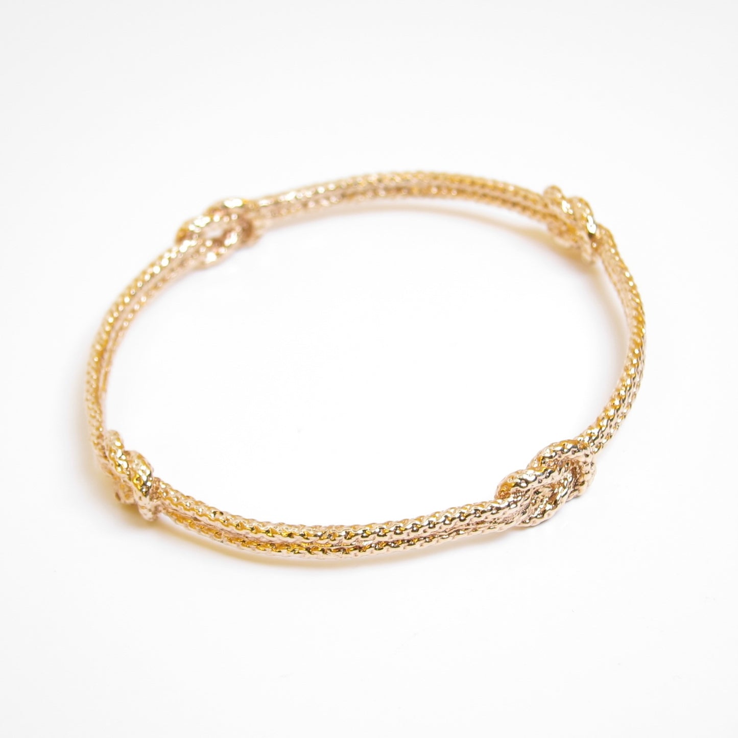 Christian Dior Vintage Twisted Rope Golden Bangle