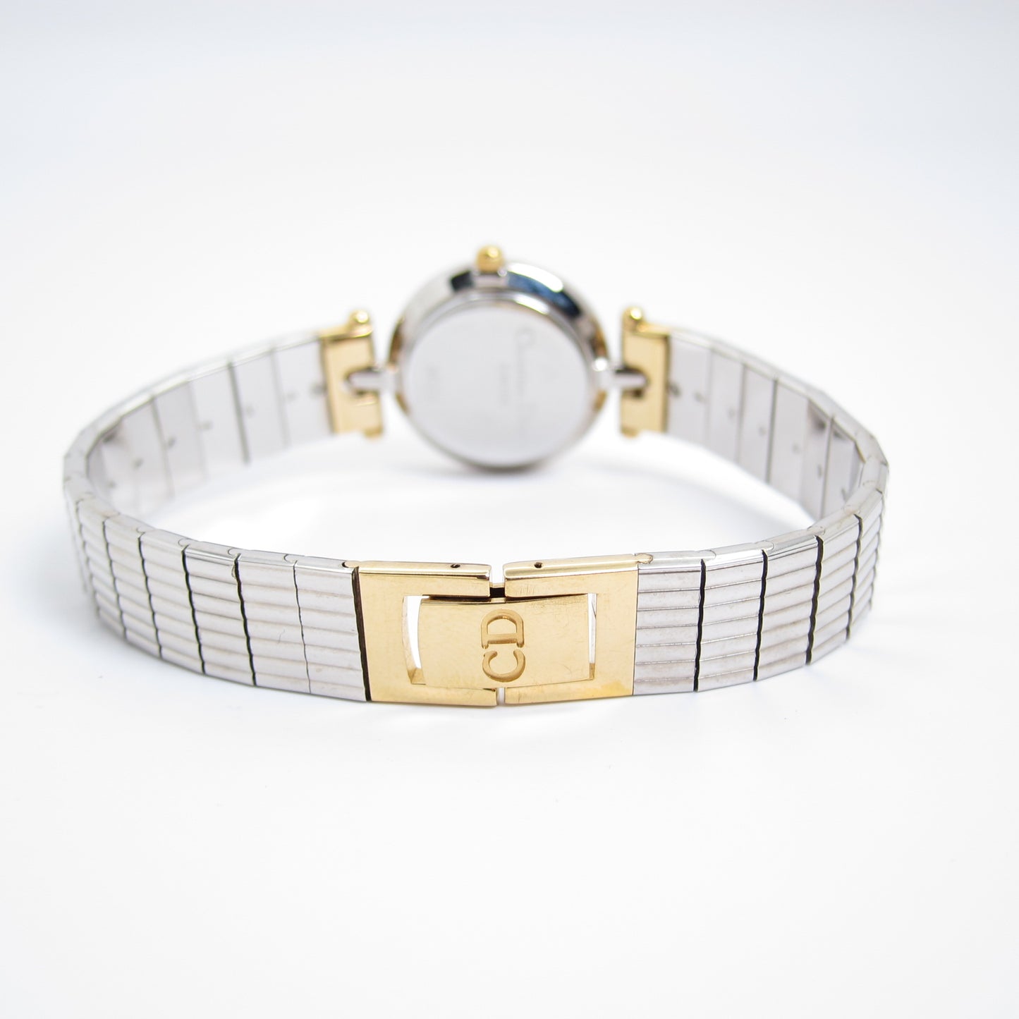 Christian Dior Vintage Round Golden Face Two Tone Watch