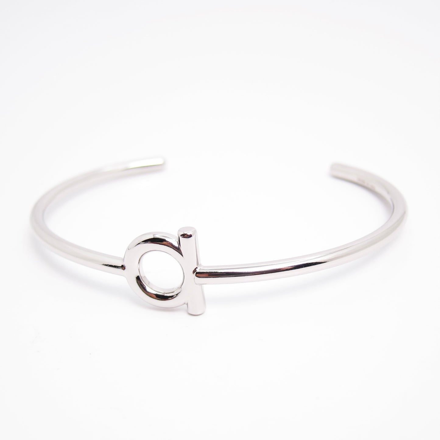 Ferragamo Vintage Gancini Silver Bangle