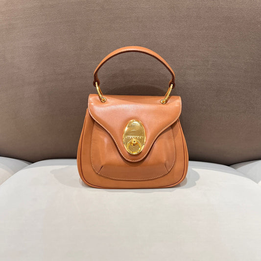 Givenchy Vintage Brown Structured Top Handle Bag