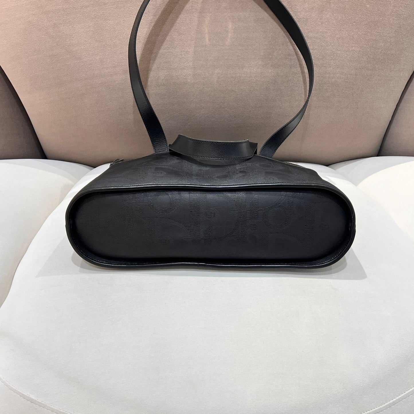 Christian Dior Vintage Black Trotter Pvc Tote Bag