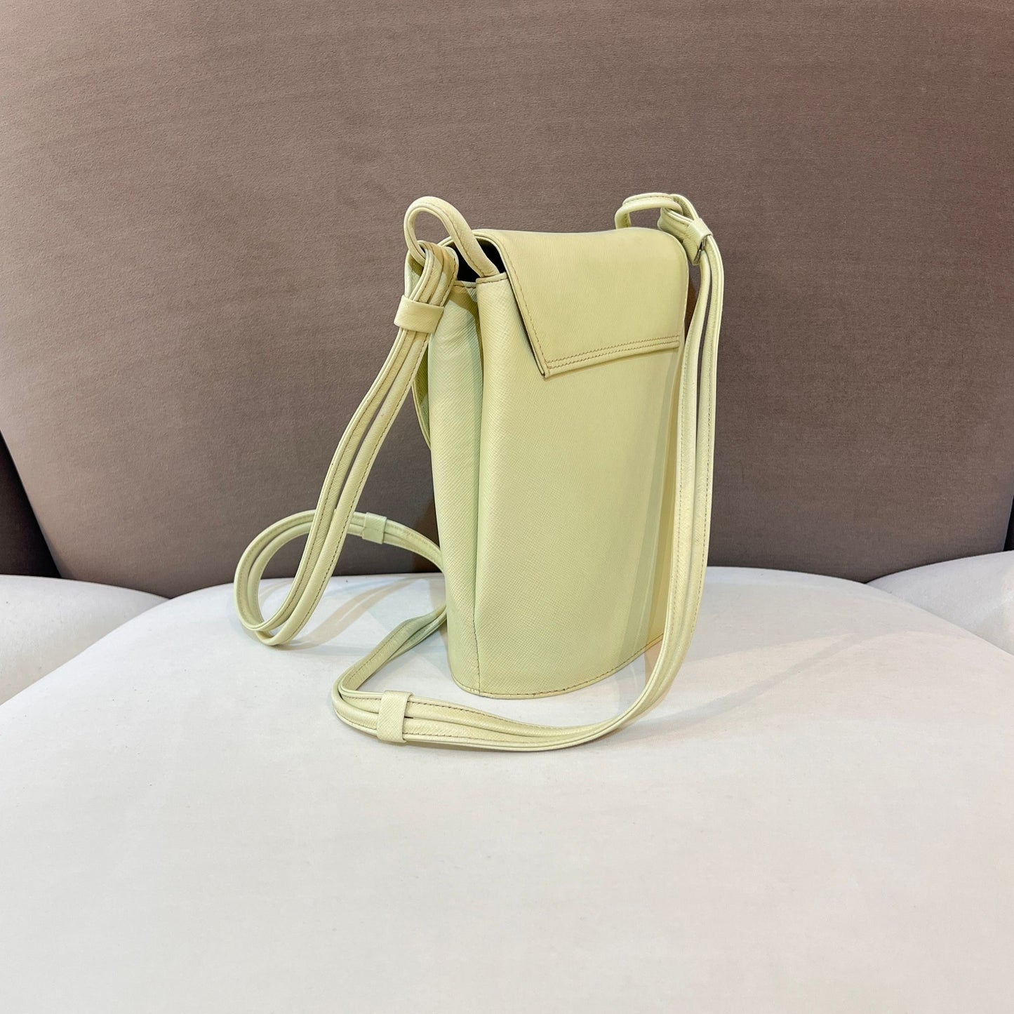 Givenchy Vintage Pastel Mint Green Leather Gold Medallion Shoulder Bag