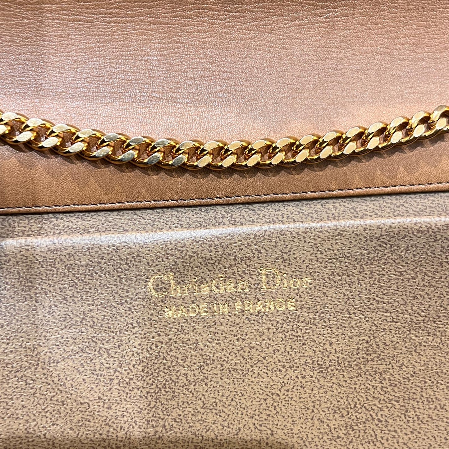 Christian Dior Vintage Beige Chain Shoulder Bag