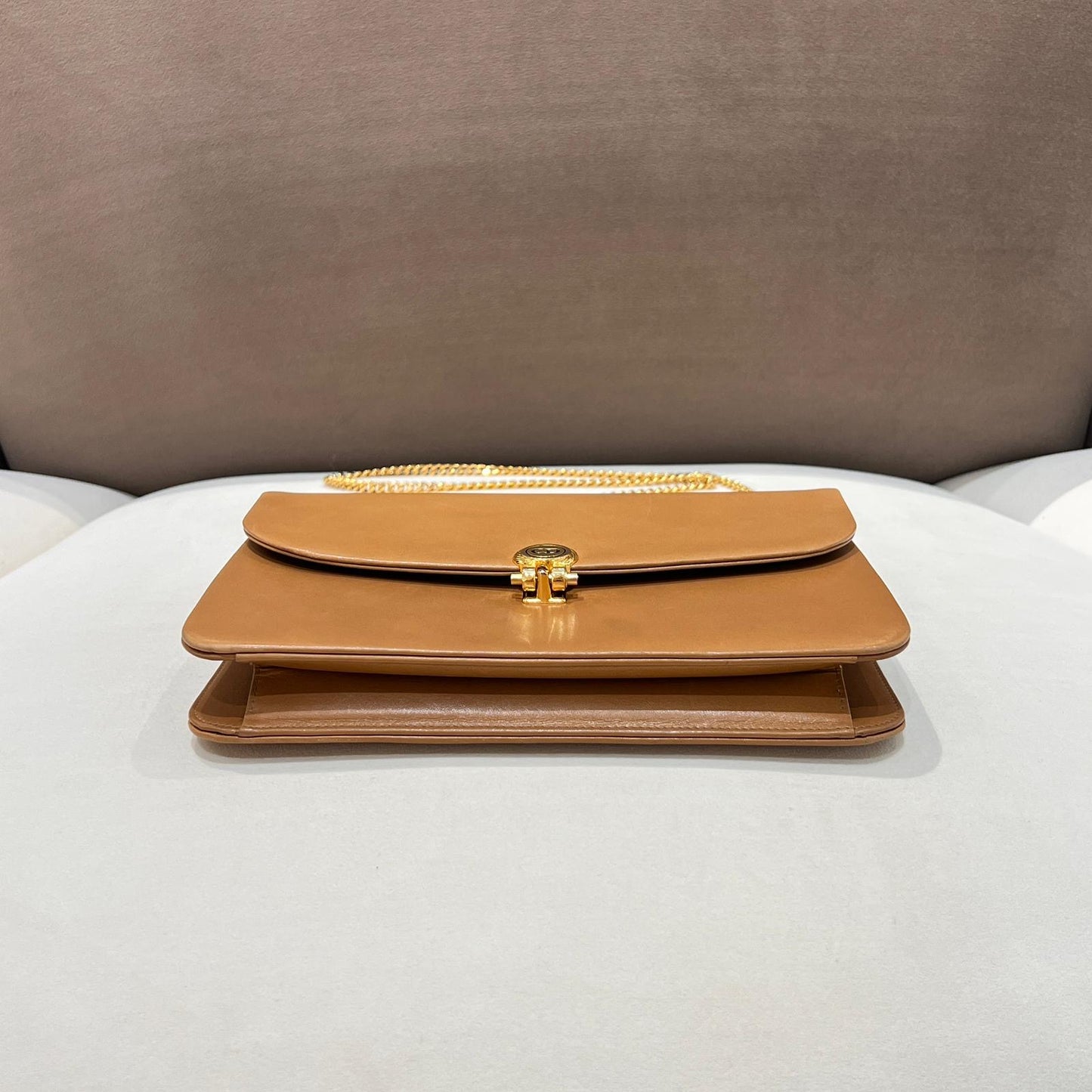 Christian Dior Vintage Beige Chain Shoulder Bag