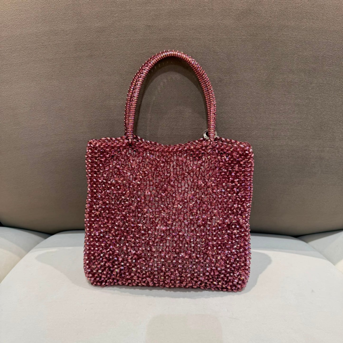 Anteprima Vintage Pink Wire Top Handle Handbag