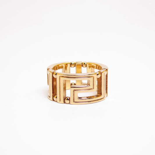 Versace Vintage Greca Golden Ring