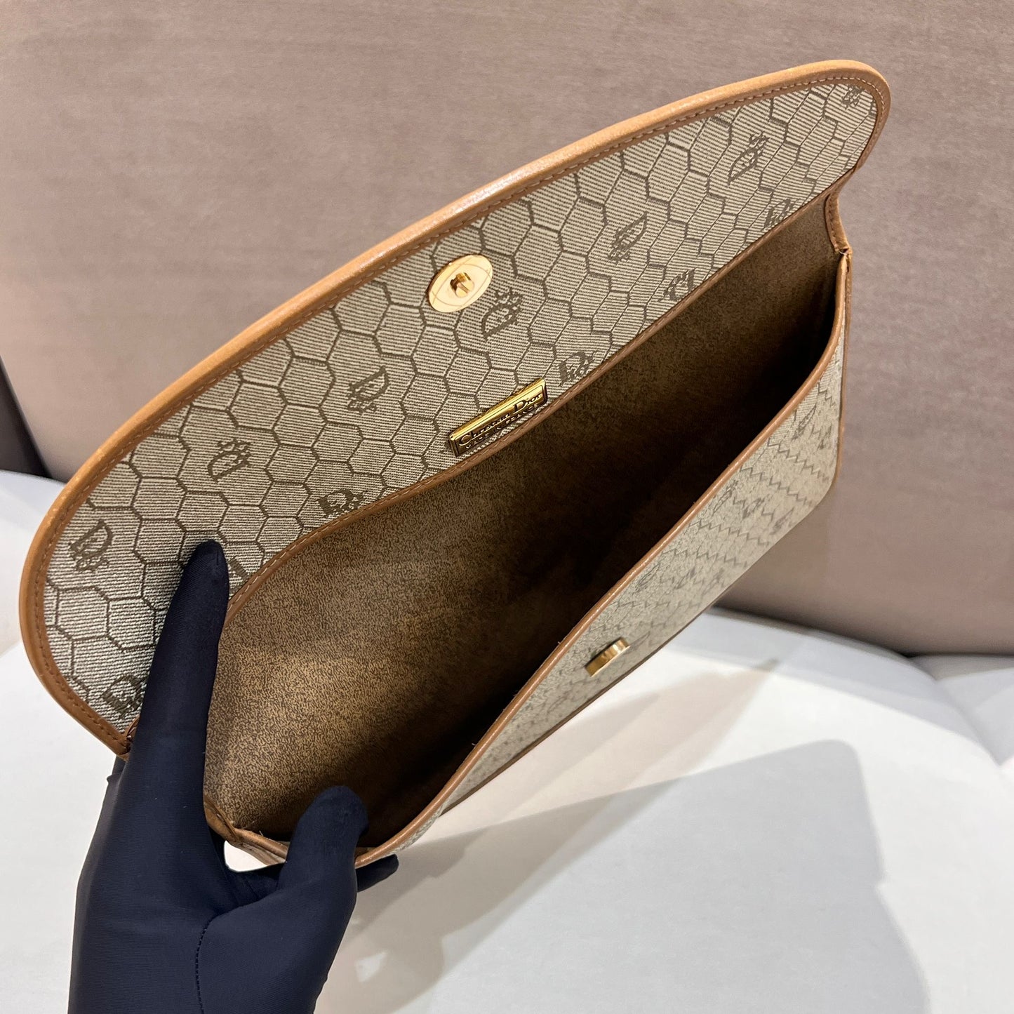 Dior Vintage Honeycomb Pouch