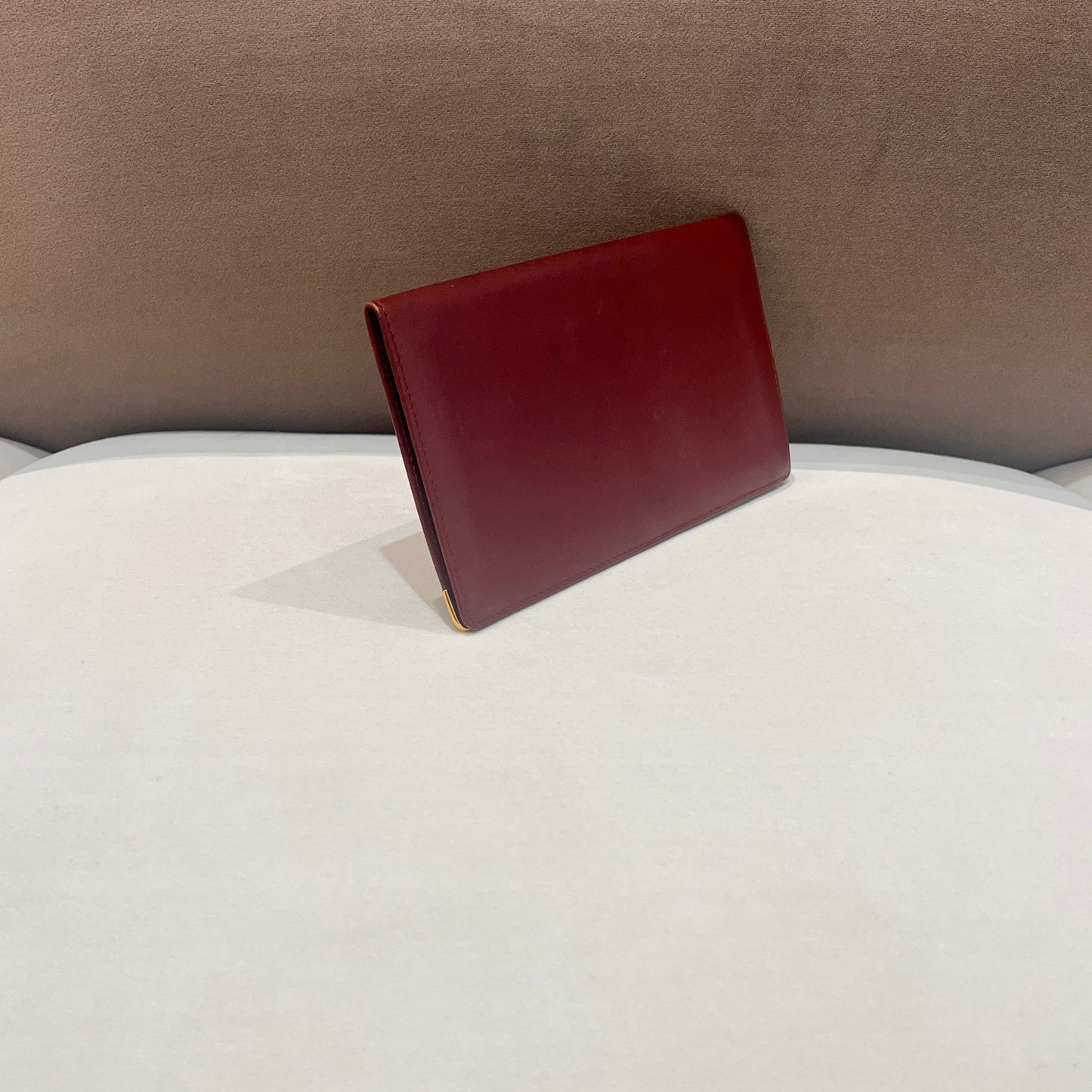 Cartier Vintage Must De Cartier Brown Leather Long Wallet With Card