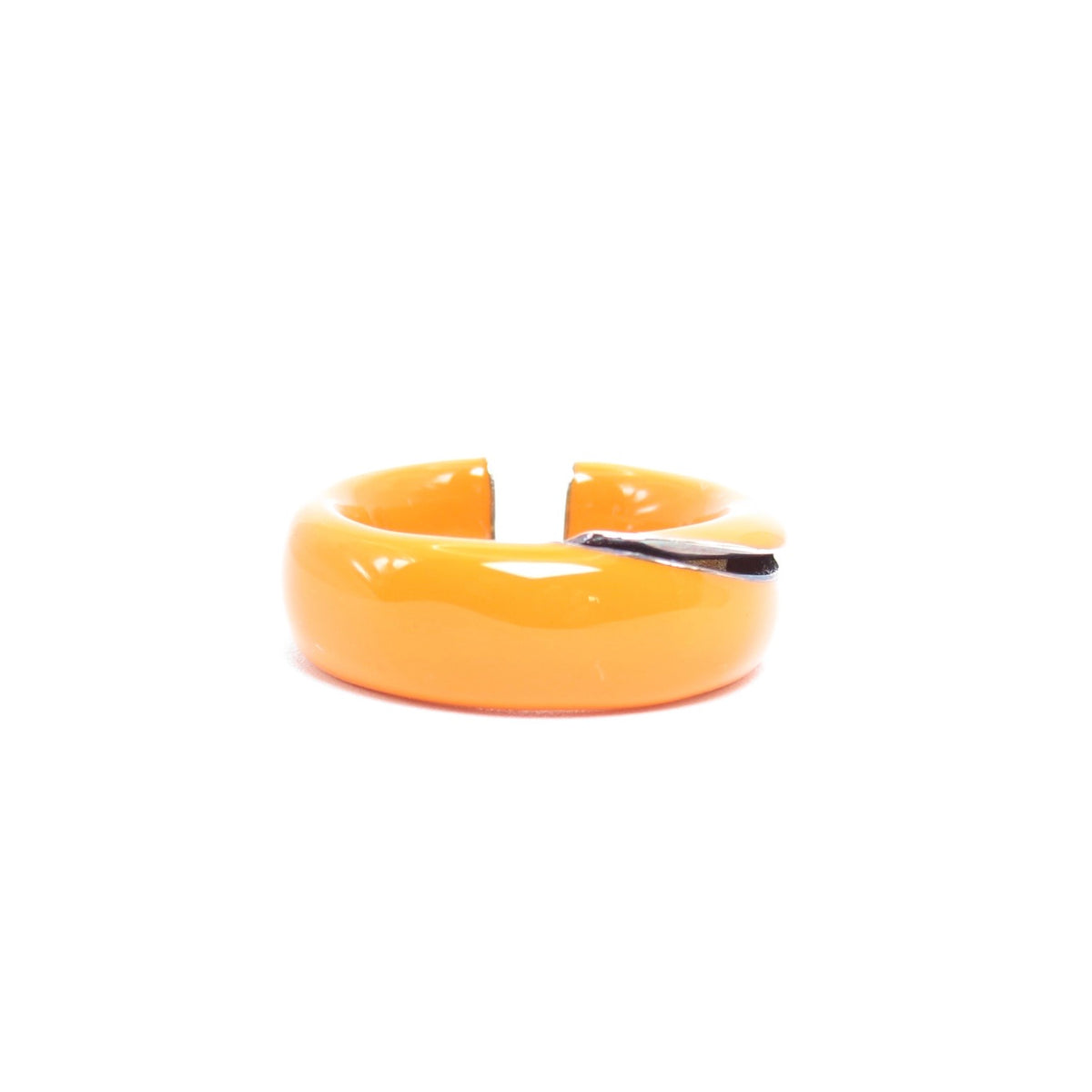 Bottega Veneta Vintage Orange 925 Sterling Silver Sculptural Ring