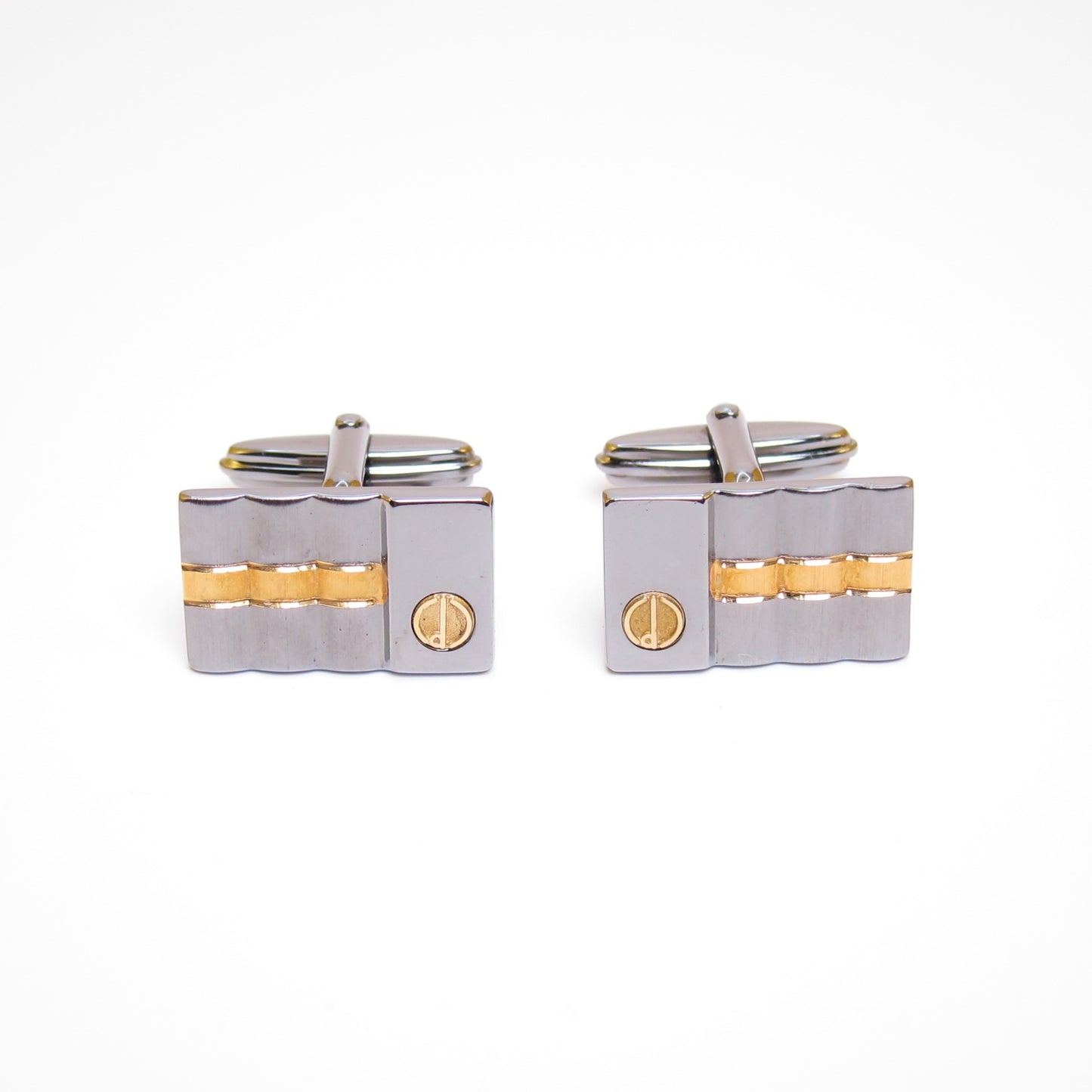 Dunhill Vintage D Logo Two Tone Cufflinks