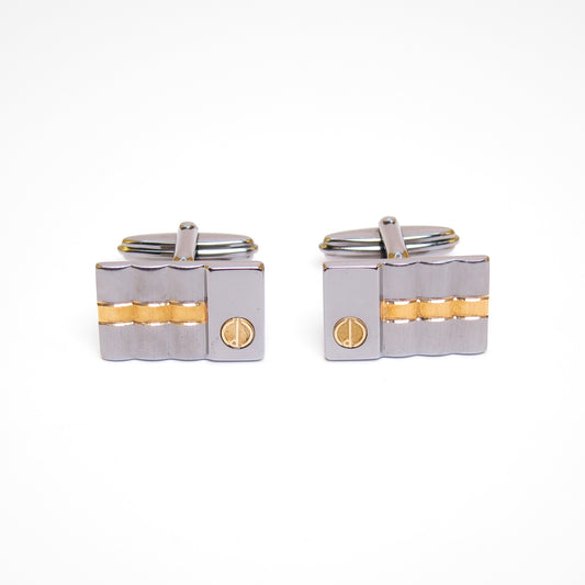 Dunhill Vintage D Logo Two Tone Cufflinks
