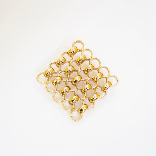 Ferragamo Vintage Stylish Golden Brooch