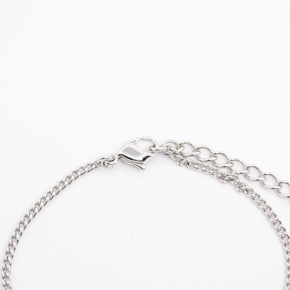 Christian Dior Vintage Dior Letter Charm Silver Bracelet