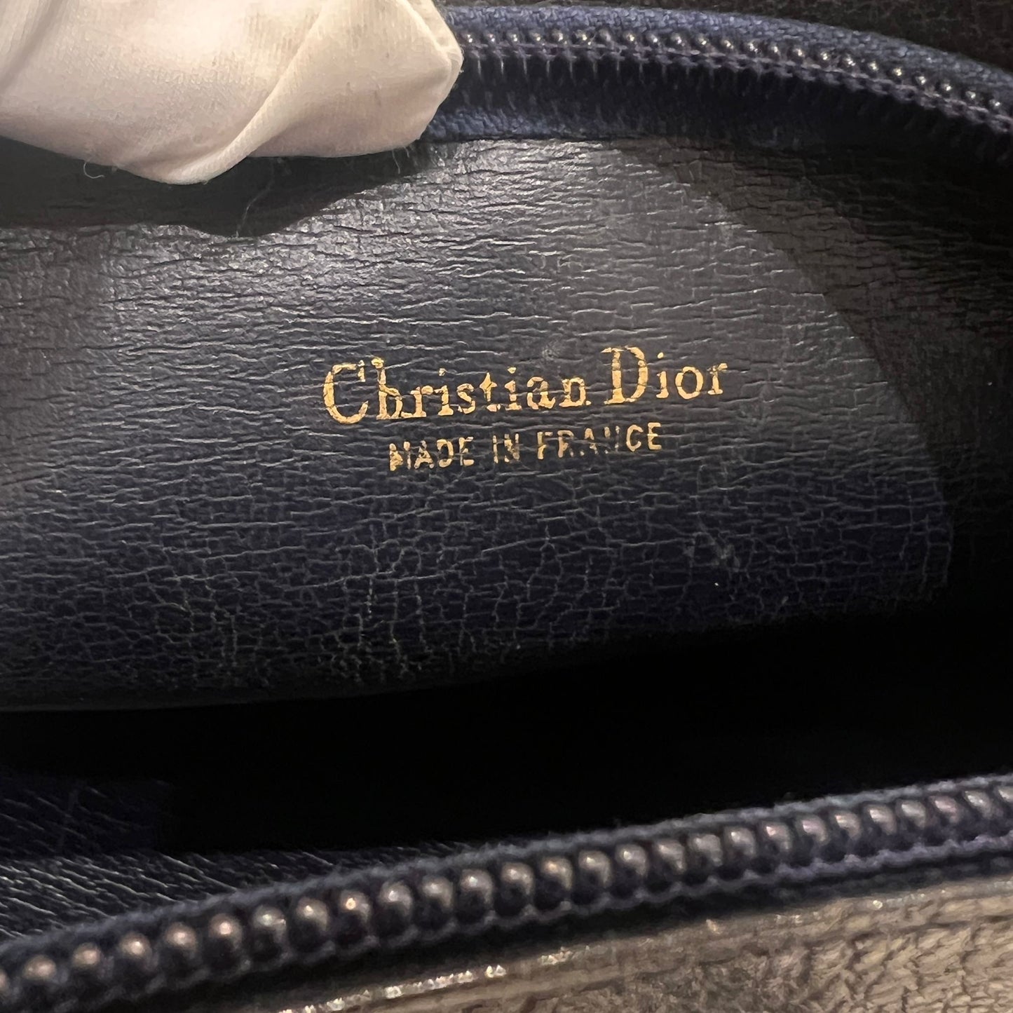 Christian Dior Vintage Cd Logo Black Leather Barrel Shoulder Bag
