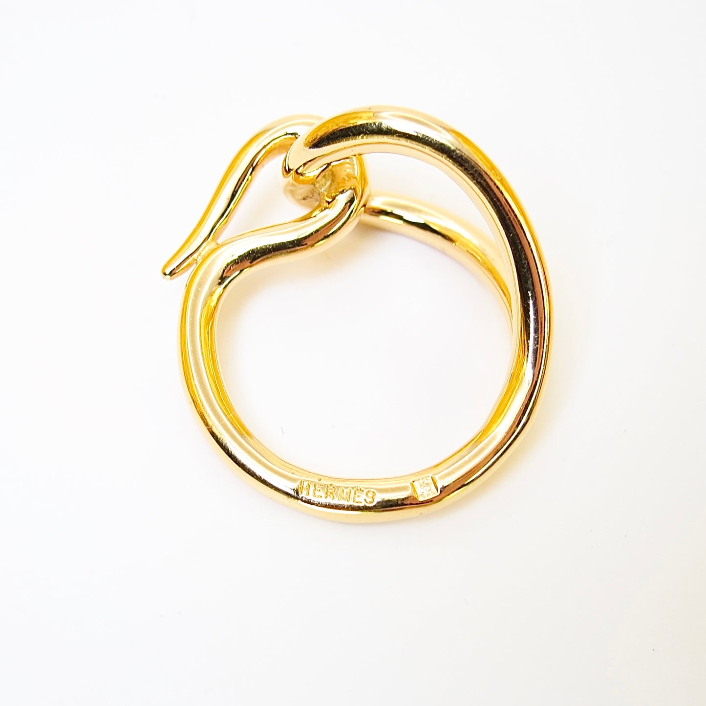Hermes Vintage Jumbo Golden Scarf Ring