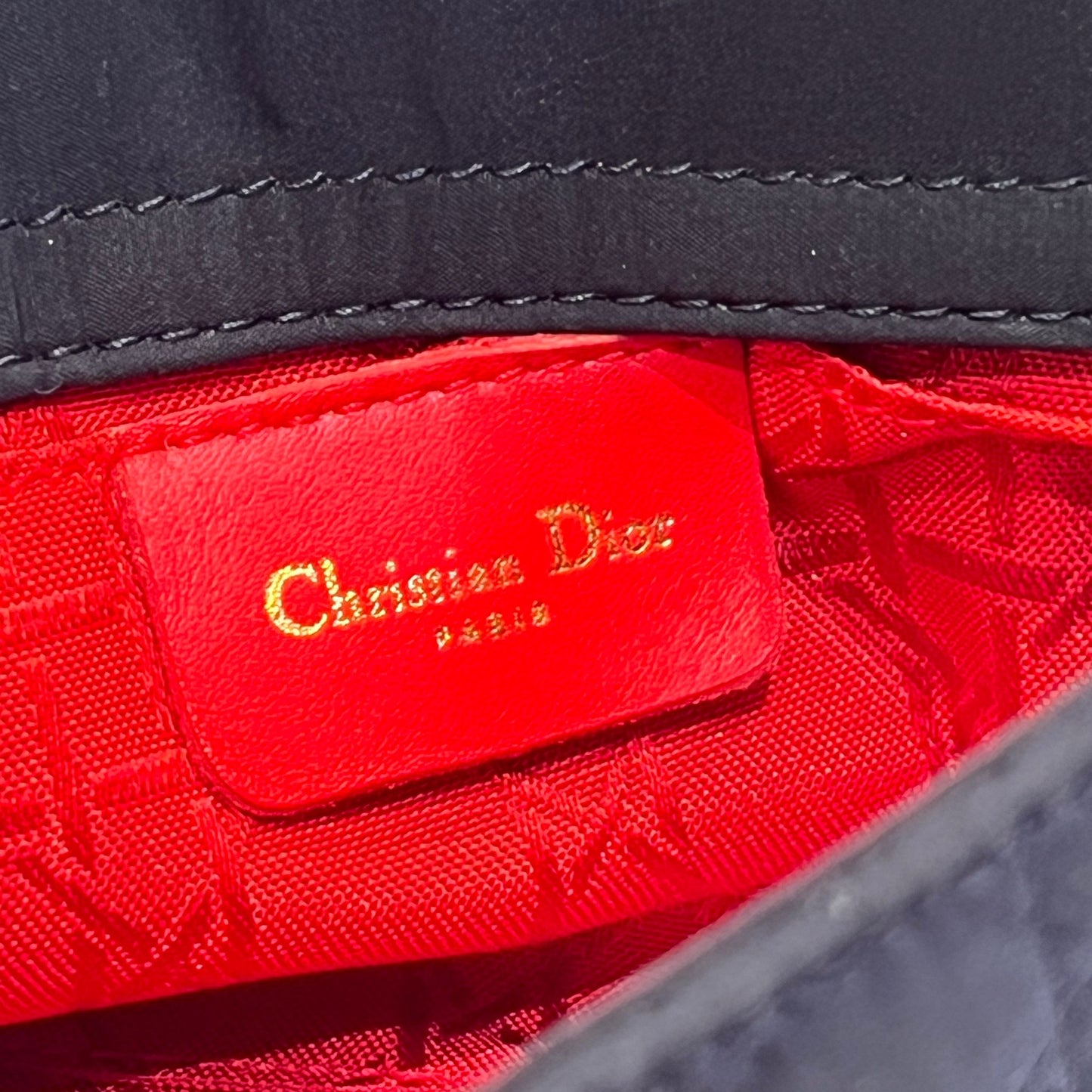Christian Dior Vintage Lady Dior Cannage Black Shoulder Bag