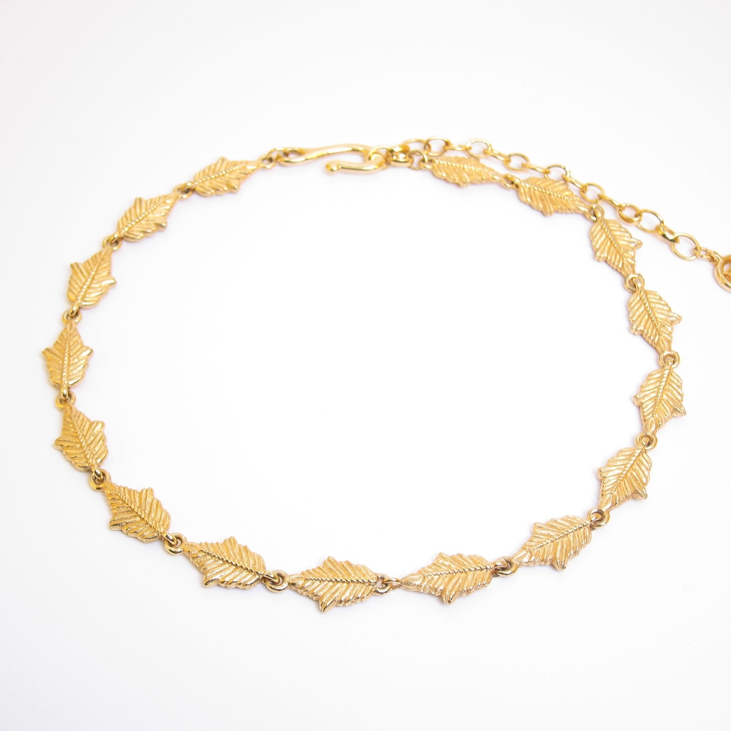 Givenchy Vintage Leaf Motif Golden Necklace