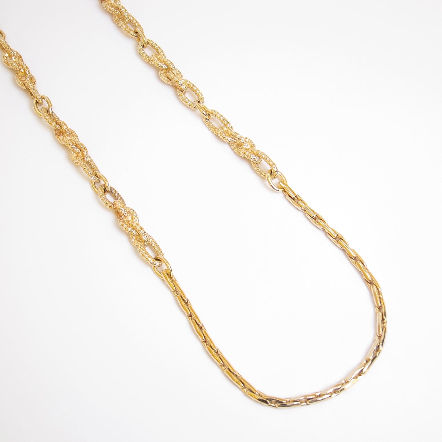 Christian Dior Vintage Stylish Golden Long Chain Necklace