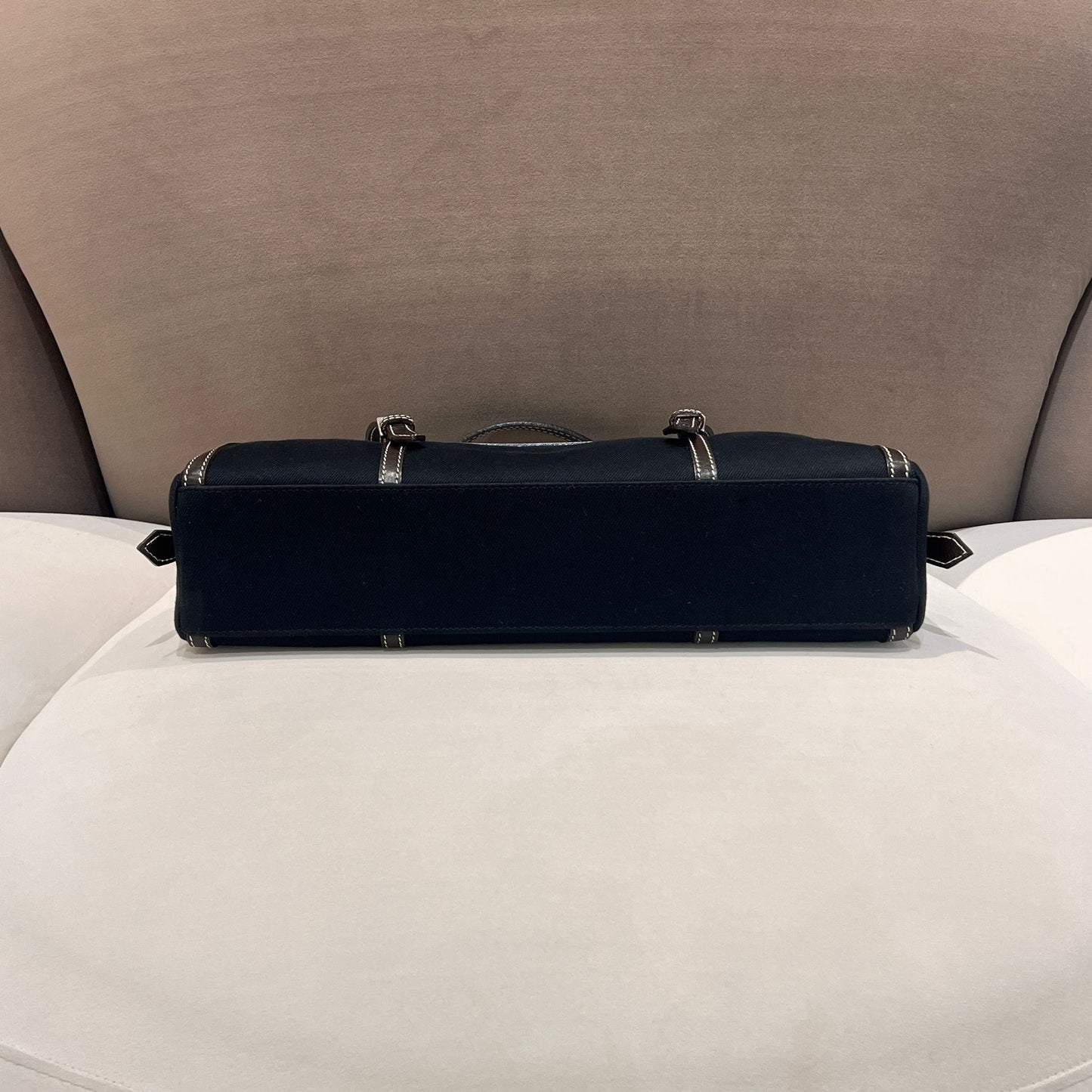 Burberry Blue Label Vintage Black Canvas Slim Shoulder Bag