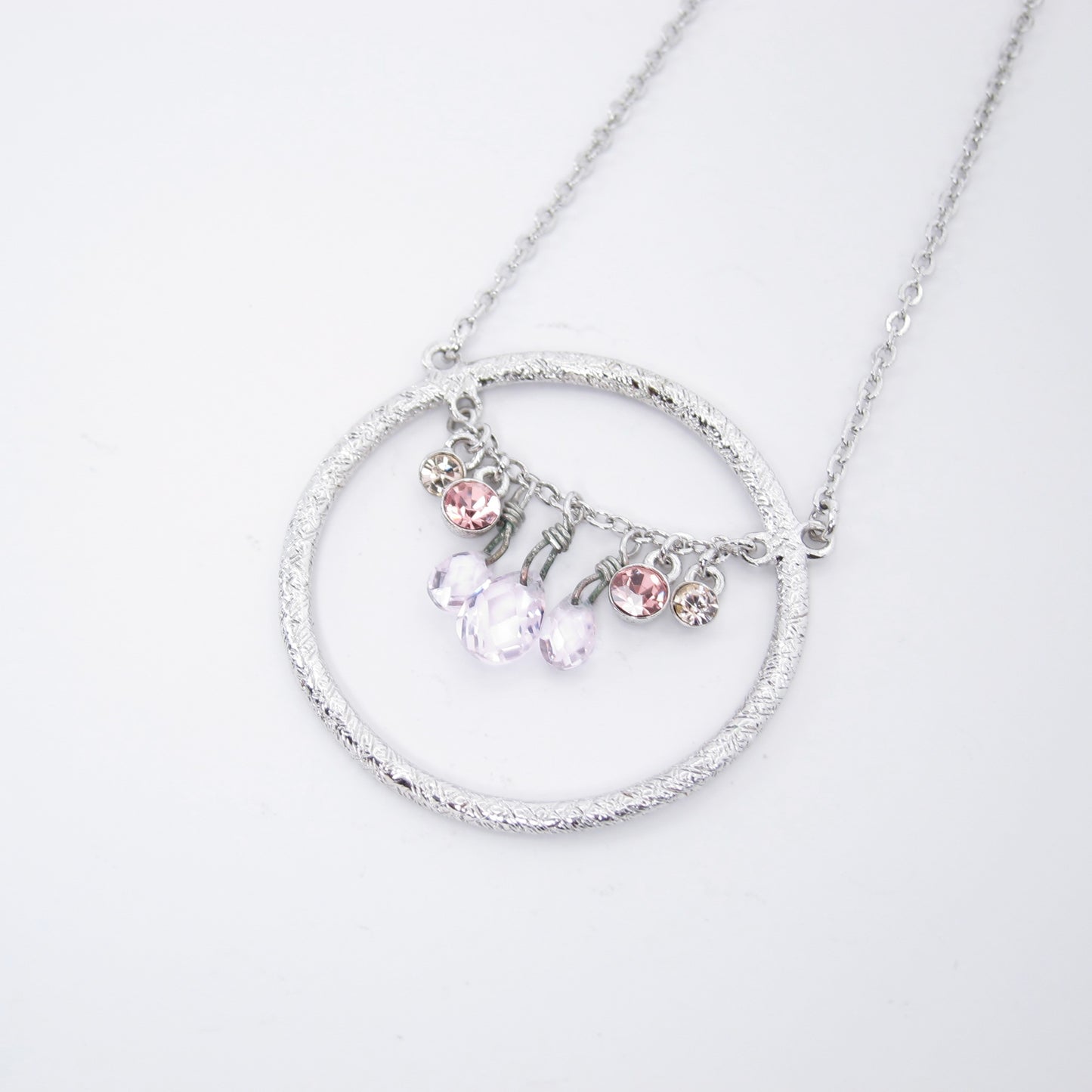 Givenchy Vintage Multi Color Stone in Circle Silver Necklace