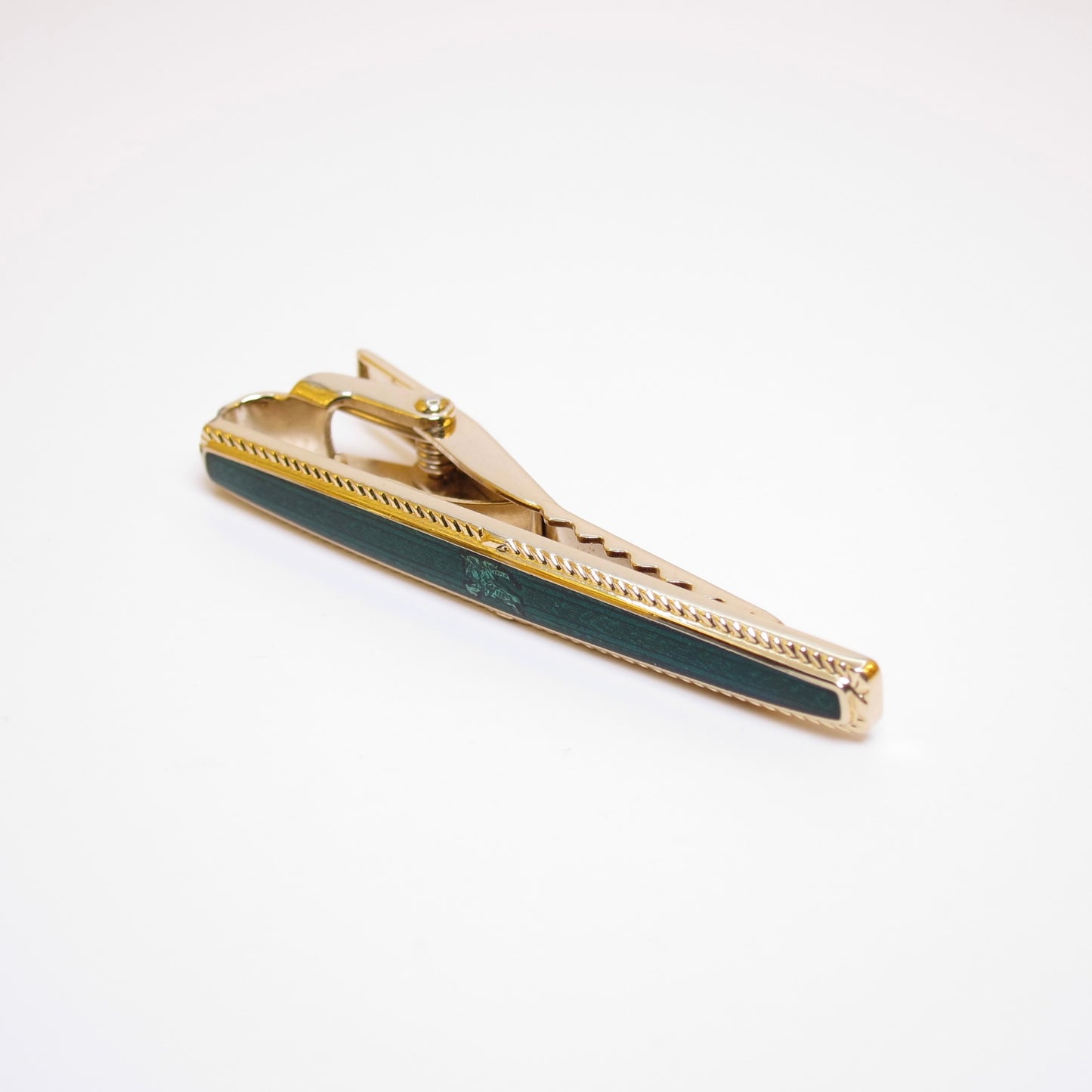 Burberry Vintage House Knight Green and Golden Tie Clip