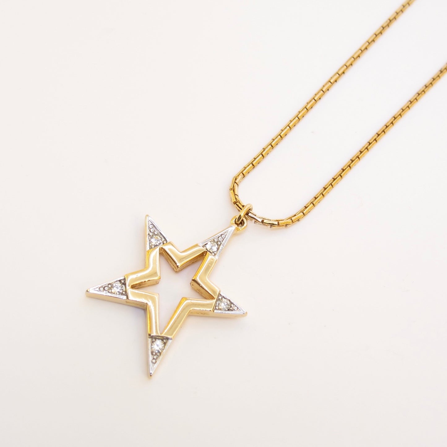 Givenchy Vintage Star with Rhinestone Golden Necklace