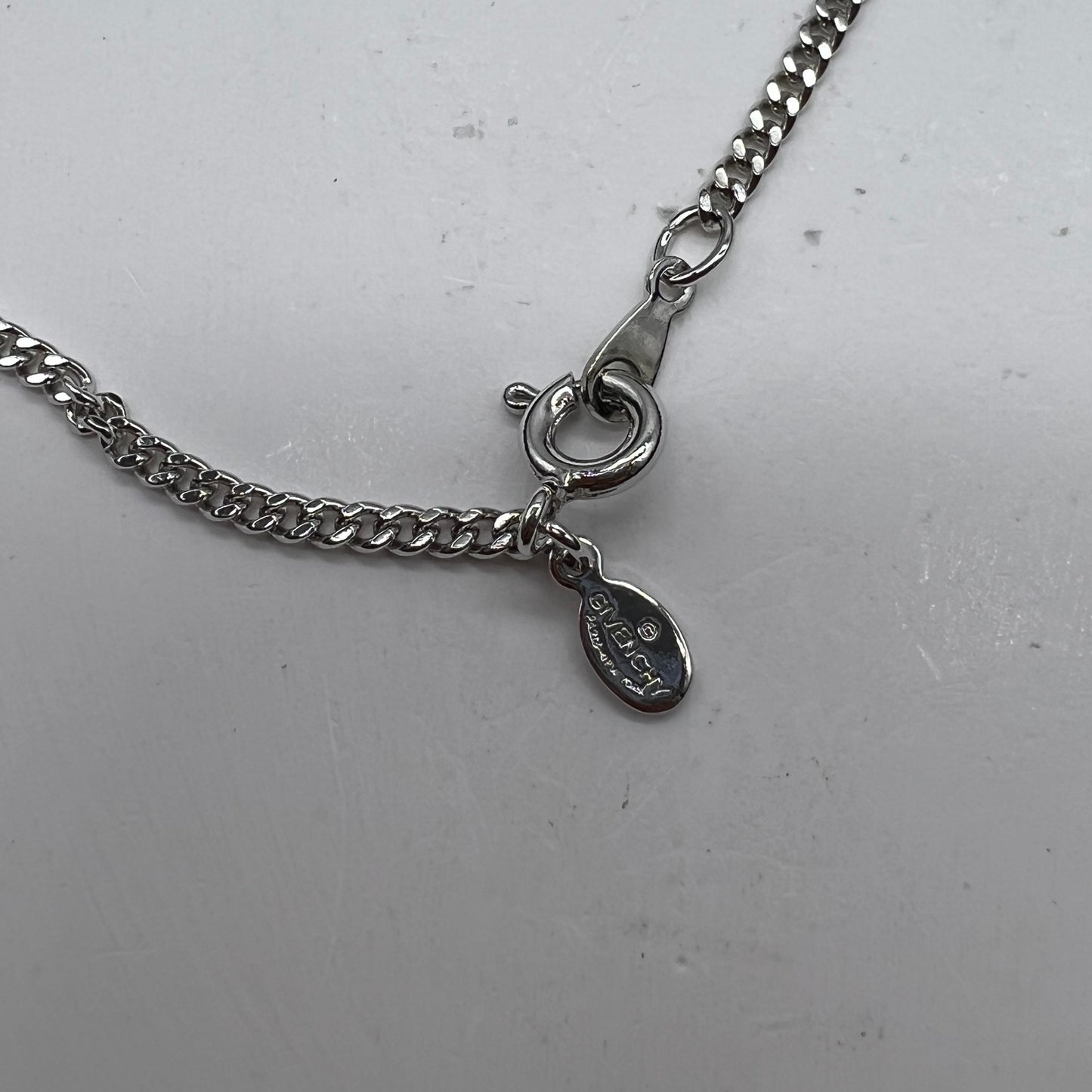 Givenchy Vintage Double G Silver Color Necklace