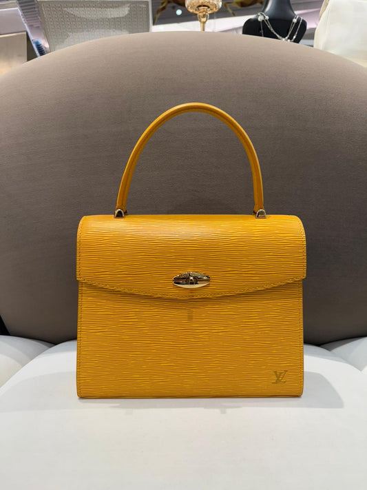 路易威登 Vintage Epi Malesherbes Tassili 黃色手提包